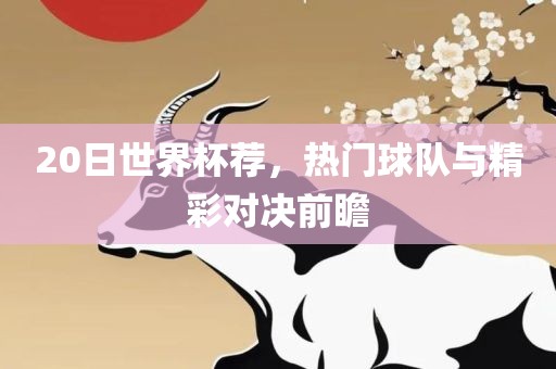 20日世界杯荐，热门球队与精彩对决前瞻