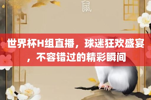 世界杯H组直播，球迷狂欢盛宴，不容错过的精彩瞬间
