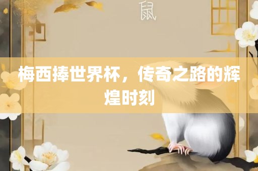 梅西捧世界杯，传奇之路的辉煌时刻