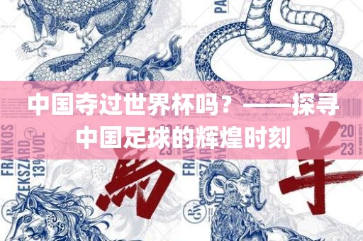 中国夺过世界杯吗？——探寻中国足球的辉煌时刻