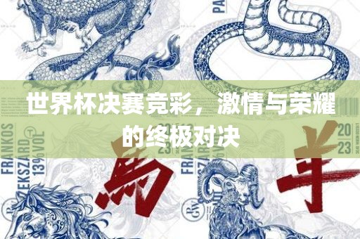世界杯决赛竞彩，激情与荣耀的终极对决