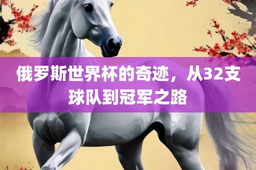 俄罗斯世界杯的奇迹，从32支球队到冠军之路漯河市盈旭机械设备有限公司