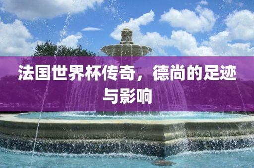 法国世界杯传奇，德尚的足迹漯河市盈旭机械设备有限公司与影响