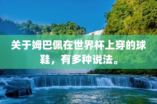 关于姆巴佩在世界杯上穿的球鞋，有多种说法。漯河市盈旭机械设备有限公司