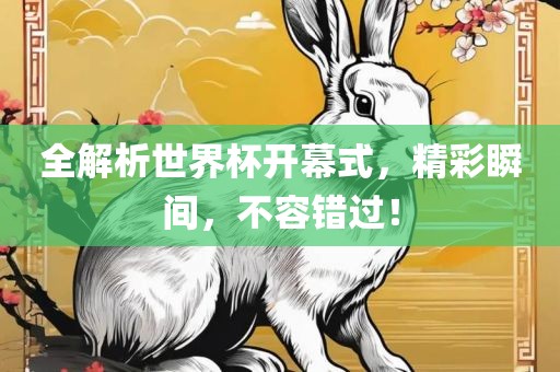 全解析世界杯开幕式，精彩瞬间，不容错过！