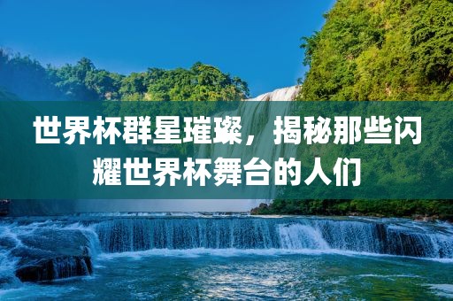 世界杯群漯河市盈旭机械设备有限公司星璀璨，揭秘那些闪耀世界杯舞台的人们