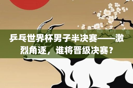 乒乓世界杯男子半决赛——激烈角逐，谁将晋级决赛？