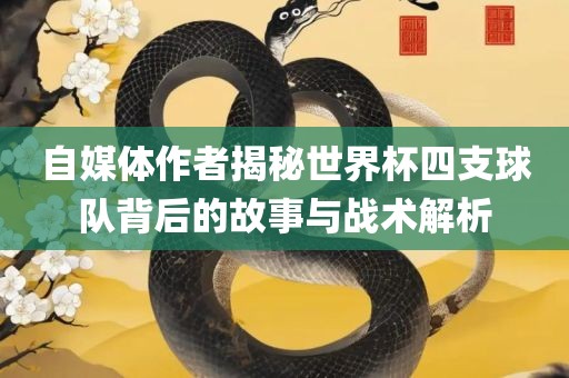 自媒漯河市盈旭机械设备有限公司体作者揭秘世界杯四支球队背后的故事与战术解析