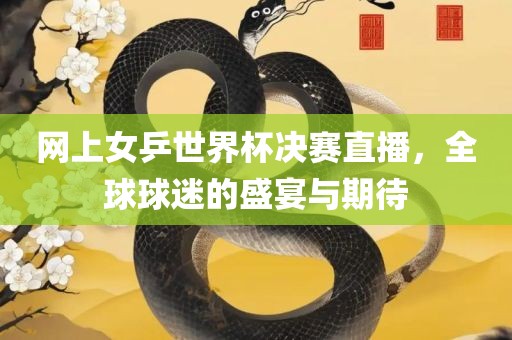 网上女乒世界杯决赛直播，全球球迷的盛宴与期待漯河市盈旭机械设备有限公司