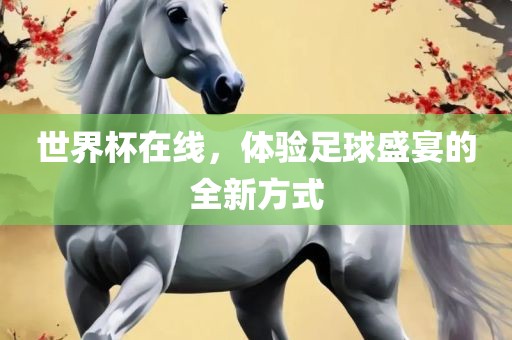 世界杯在线，体验足球盛宴的全新方式