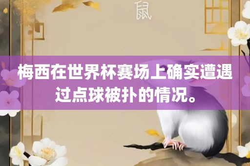 梅西在世界杯赛场上确实遭遇过点球被扑的情况。