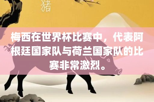 梅西在世界杯比赛中，代表阿根廷国家队与荷兰国家队的比赛非常激烈。