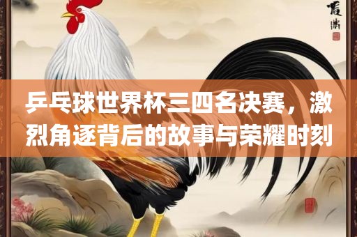 乒乓球世界杯三四名决赛，激烈角逐背后的故事与荣耀时刻