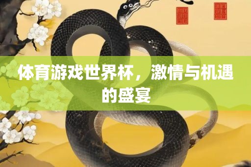 体育游戏世界杯，激情与机遇的盛宴