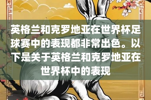 英格兰和克罗地亚在世界杯足球赛中的表现都非常出色。以下是关于英格兰和克罗地亚在世界杯中的表现