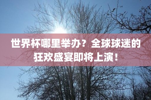 世界杯哪里举办？全球球迷的狂欢盛宴即将上演！