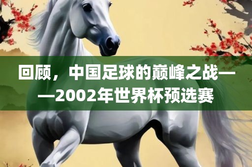 回顾，中国足球的巅峰之战——2002年世界杯预选赛