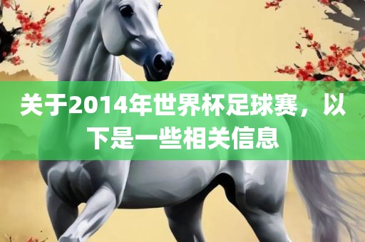 关于2014年世界杯足球赛，以下是一些相关信息