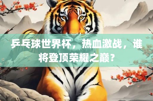 乒乓球世界杯，热血激战，谁将登顶荣耀之巅？