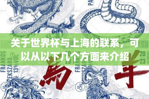 关于世界杯与上海的联系，可以从以下几个方面来介绍