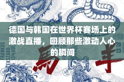 德国与韩国在世界杯赛场上的激战直播，回顾那些激动人心的瞬间