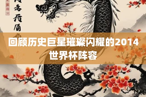 回顾历史漯河市盈旭机械设备有限公司巨星璀璨闪耀的2014世界杯阵容
