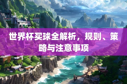 世界杯买球全解析，规则、策略与注意事项