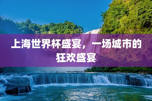 上海世界杯盛宴，一场城市的狂欢盛宴