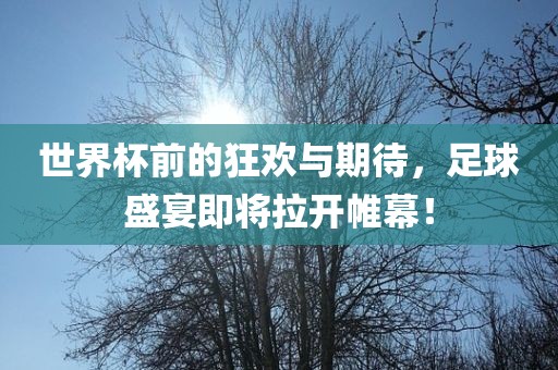 世界杯前的狂欢与期待，足球盛宴即将拉开帷幕！