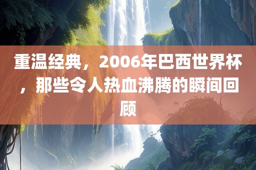 重温经典，2006年巴西世界杯，那些令人热血沸腾的瞬间回顾