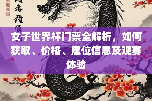 女子世界杯门票全解析，如何获取、价格、座位信息及观赛体验