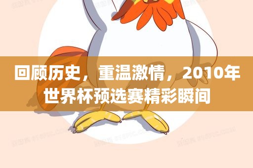 回顾历史，重温激情，2010年世界杯预选赛精彩瞬间漯河市盈旭机械设备有限公司