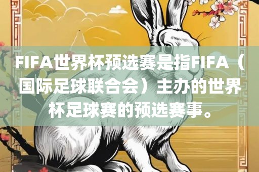 FIFA世界杯预选赛是指FIFA（国际足球联合会）主办的世界杯足球赛的预选赛事。