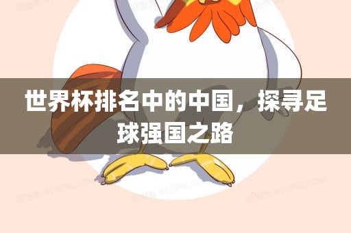 世界杯排名中的中国，探寻足球强国之路