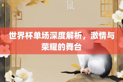 世界杯单场深度解析，激情与荣耀的舞台