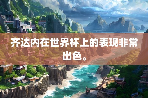 齐达内在世界杯上的表现非常出色。