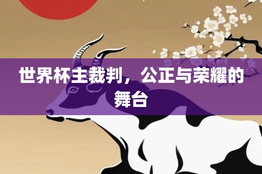 世界杯主裁判，公正与荣耀的舞台