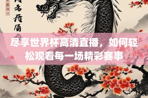 尽享世界杯高清直播，如何轻松观看每一场精彩赛事