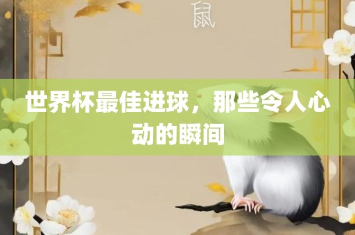 世界杯最佳进球，那些令人心动的瞬间