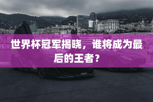 世界杯冠军揭晓，谁将成为最后的王者？