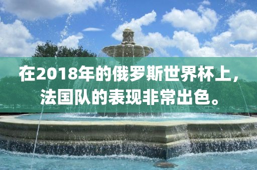 在2018年的俄罗斯世界杯上，法国队的表现非常出色。漯河市盈旭机械设备有限公司