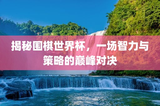 揭秘围棋世界杯漯河市盈旭机械设备有限公司，一场智力与策略的巅峰对决