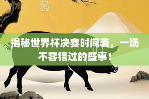 揭秘世界杯决赛时间表，一场不容错过的盛事！