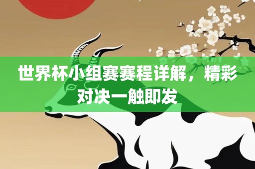 世界杯小组赛赛程详解，精彩对决一触即发漯河市盈旭机械设备有限公司
