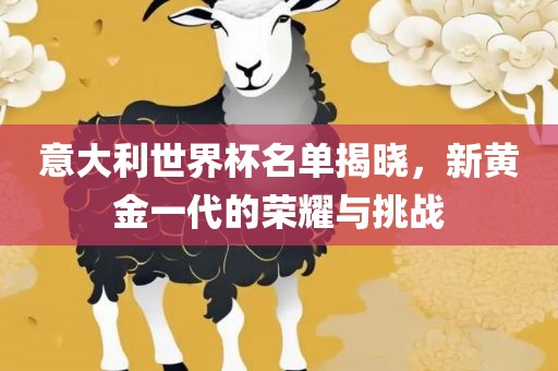 意大利世界杯名单揭晓，新黄金一代的荣耀与挑战