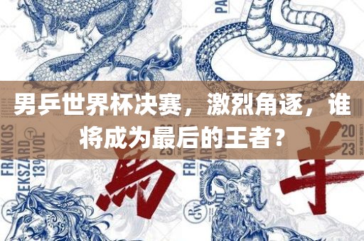 男乒世界杯决赛，激烈角逐，谁将成为最后的王者？
