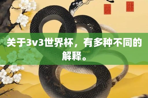 关于3v3世界杯，有多种不同的解释。