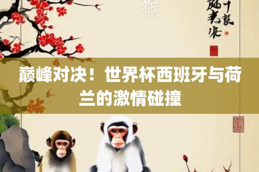 巅峰对决！世界杯西班牙与荷兰的激情碰撞