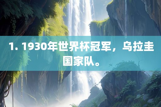 1. 1930年世界杯冠军，乌拉圭国家队。