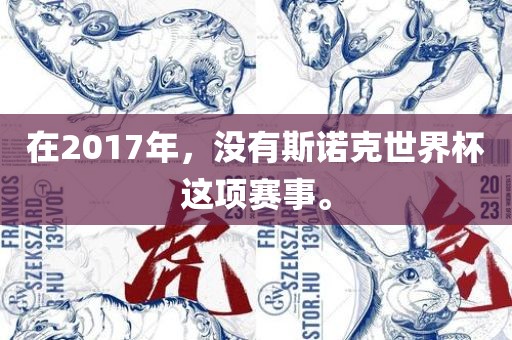 在2017年，没有斯诺克世界杯这项赛事。